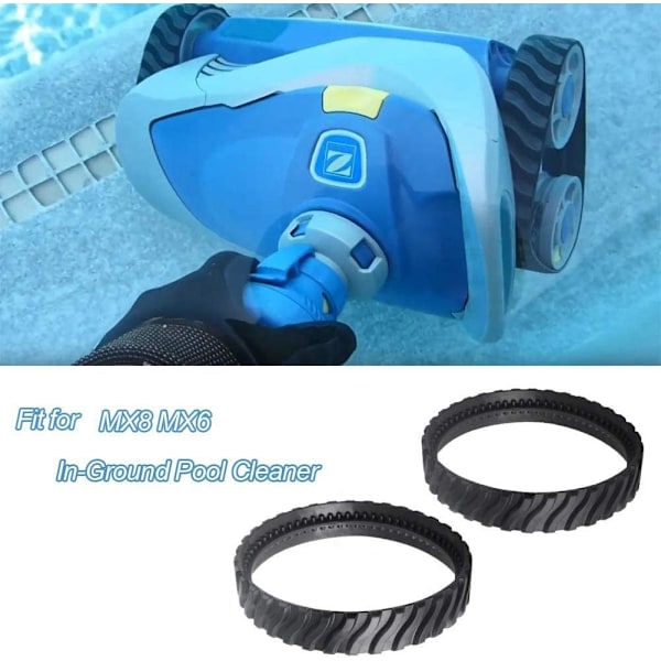 R0526100 Erstatningsbelter Kompatible med Zodiac Baracuda MX8 MX6 Robotisk Bassengrenser (2 Stykker)