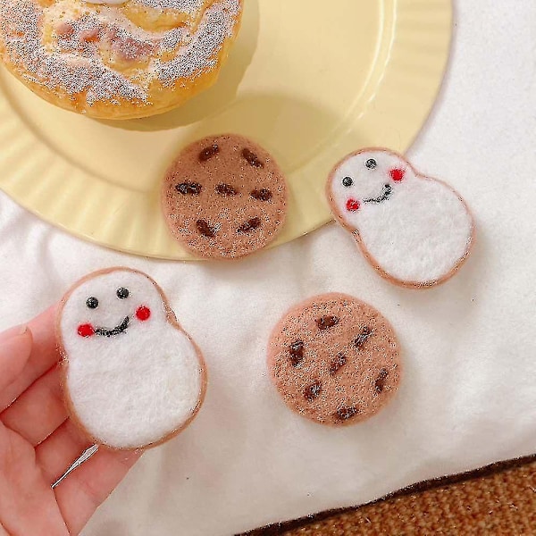 Flickor Cookies Hårnålar Uppfriskande Plysch Hårnålar Kvinnor Hårklämmor Söta Söt