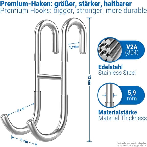 Glass Shower Hooks Shower Stall Hook Set af 3 med silikoneovertræk