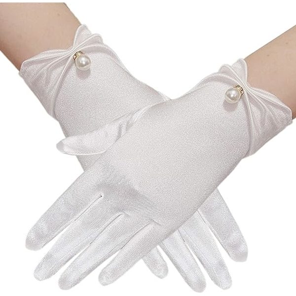 Spets handskar för brud Elegant korta spets handskar handled spets handskar