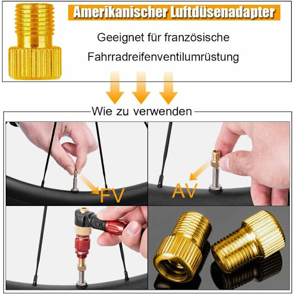 15 stk. cykelventil adapter, cykelventil adapter, kuglepumpe nål, standard luftpumpe cykelventil adapter, luftkompressor, volleyball, fodbold, va