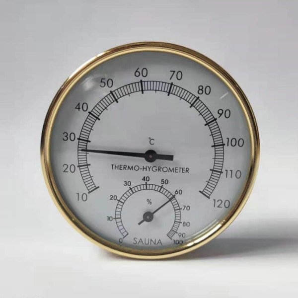 Badstue termometer, metall urskive termometer Innendørs hygrometer Badstue rom hygr