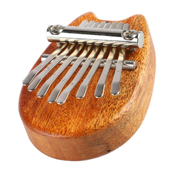 Mini Kalimba Tommelfinger Piano 8 Tangenter Massivt Tre Nybegynnergave Bærbar med Snøre for Barn