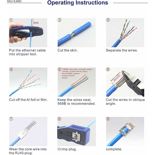 25 kappaleen RJ45-liitin Nikkelöity suojattu RJ45-liitin T