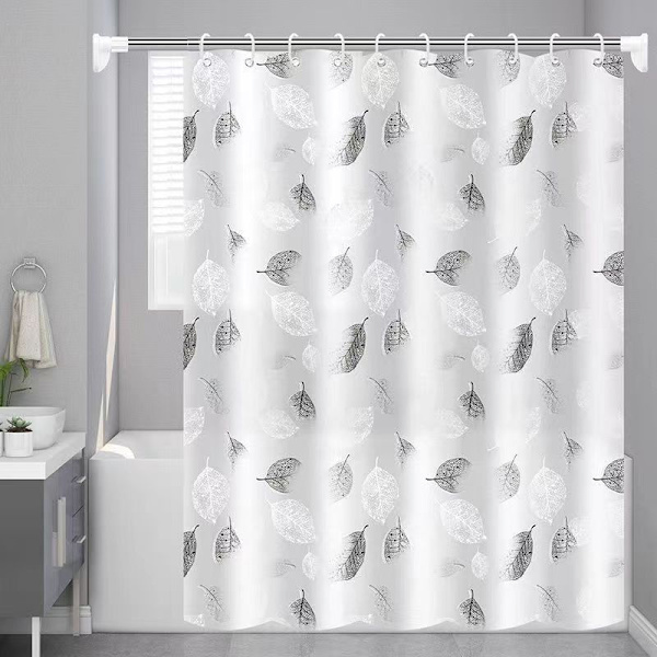Mildew Proof Bruseforhæng 180 X 180 cm, Vandtæt Bruseforhæng - Hvid