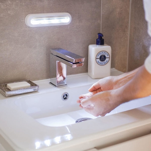 Klädskåpslampa, nattlampa med 4 touch LED batteridriven sladdlös
