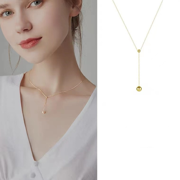 s925 sterling sølvperlekjede kvinners lette luksus high-end