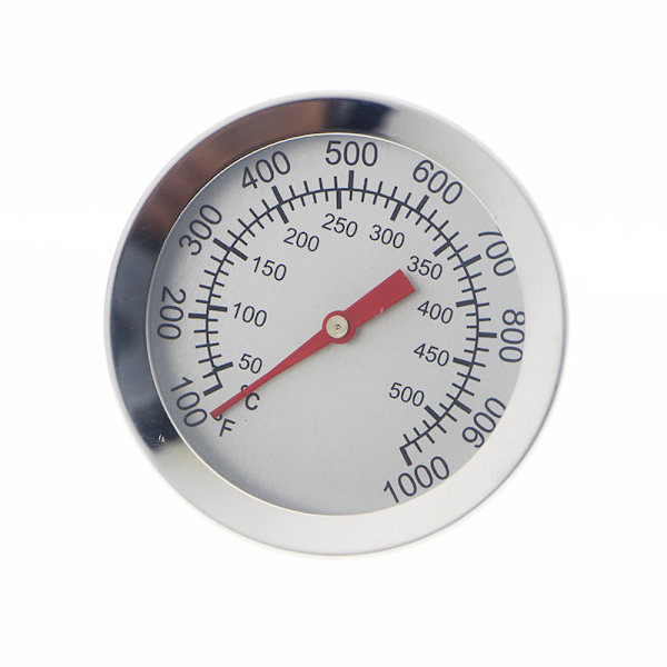 Analogt termometer, til grill/kød, til måling af temperaturen i kogepladsen, til grill/ryger, rustfrit stål, Ovn termometer