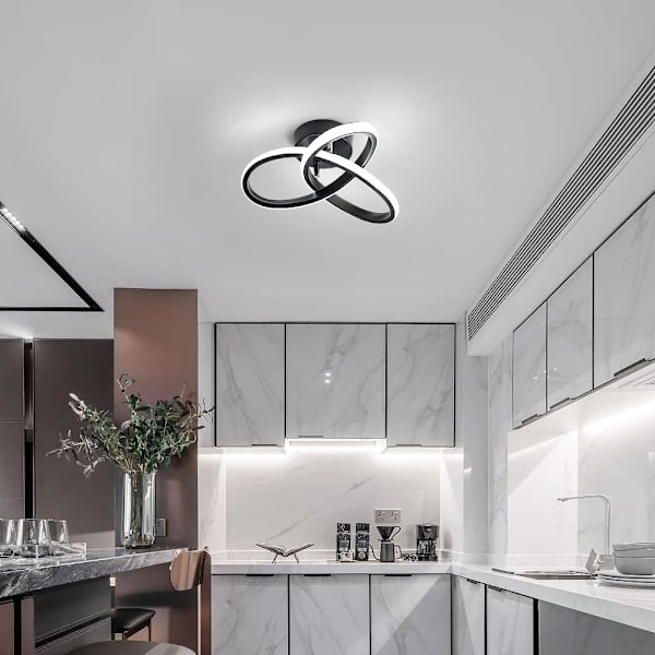LED-taklysestake, moderne LED-taklampe, svart C