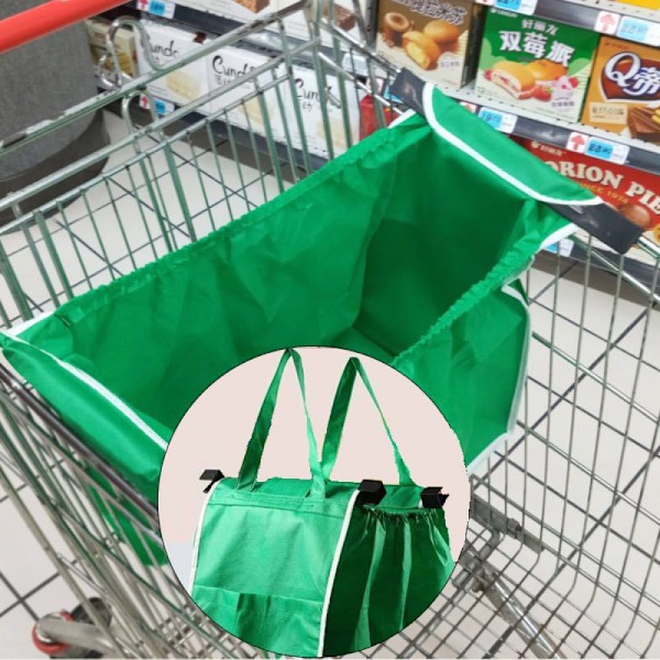 Hopfällbar miljöskyddskasse, shoppingväska för stormarknader, hopfällbar shoppingväska - 4 stycken