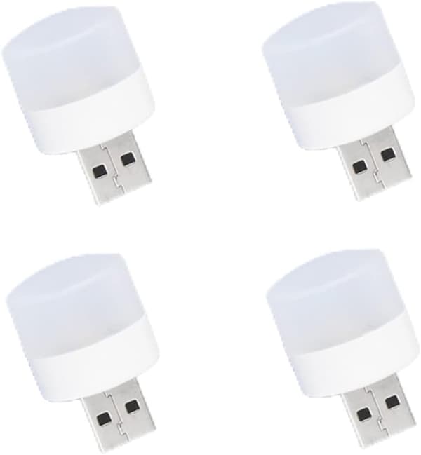 USB-nattlys, 4 stk. liten plugg-inn LED-barnelampe