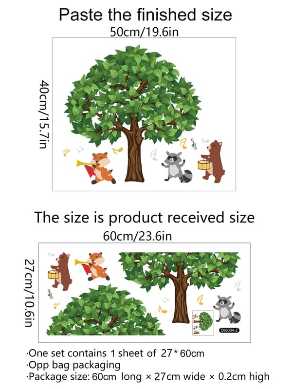 Eläinpuun seinätarrat olohuoneeseen B