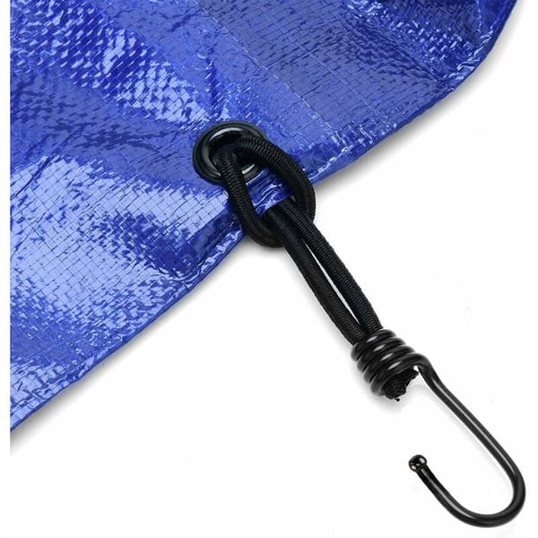 10 Professionella elastiska gummispännare med krok (svart 150 mm)