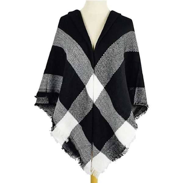 Dam Scarf Cashmere Imitation Varm Höst Vinter Stor Rutig Tyg Fransar Scarf