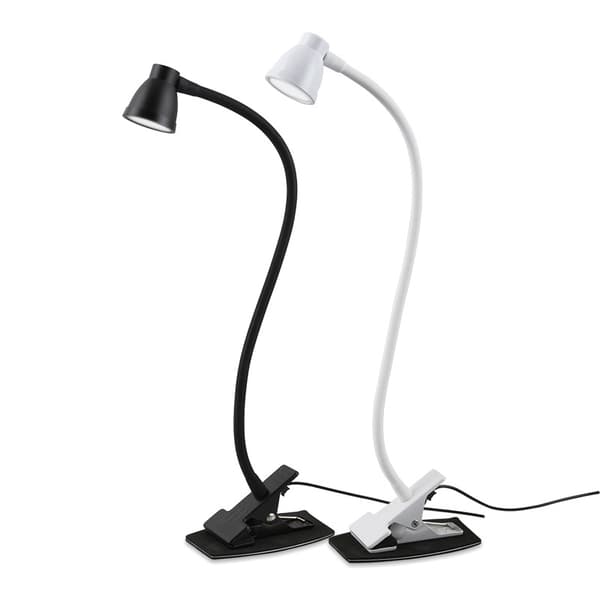 LED-klemmebordlampe, læselampe 3 tilstande (sort)