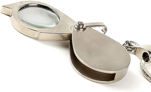 15 x Foldbar Foldbar Mini Lupnøgle Lup Forstørrelsesglas R