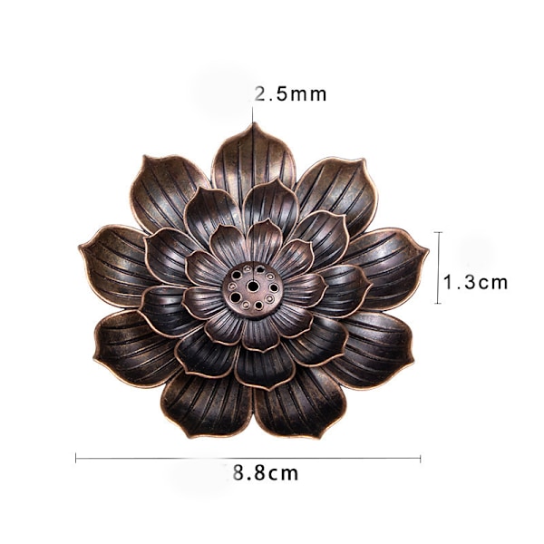 Lotus Røgelseholder Messing Pinde Røgelse Brænder Kegle Røgelse Brænder