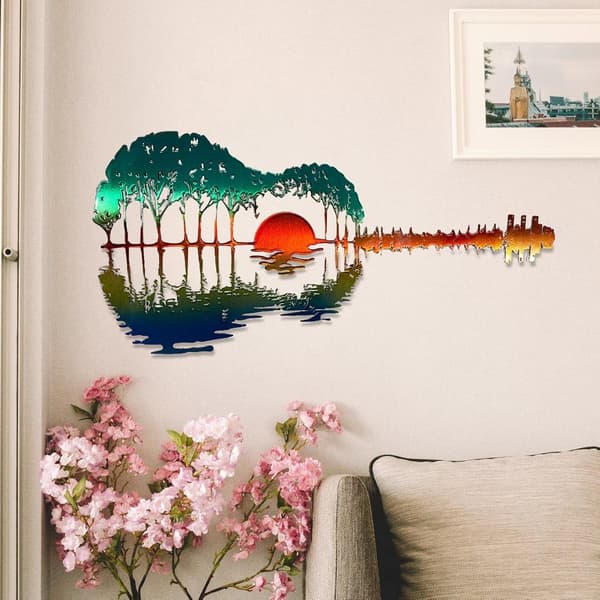 Abstrakt metallgitarrkonst - Abstrakt metallgitarrprydnad - Abst