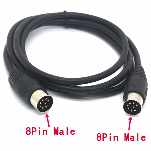 Tomost 8-pin hann til hann MIDI-forlengelseskabel for Bang og Olufsen B&O PowerLink BeoLab (1,5 m)