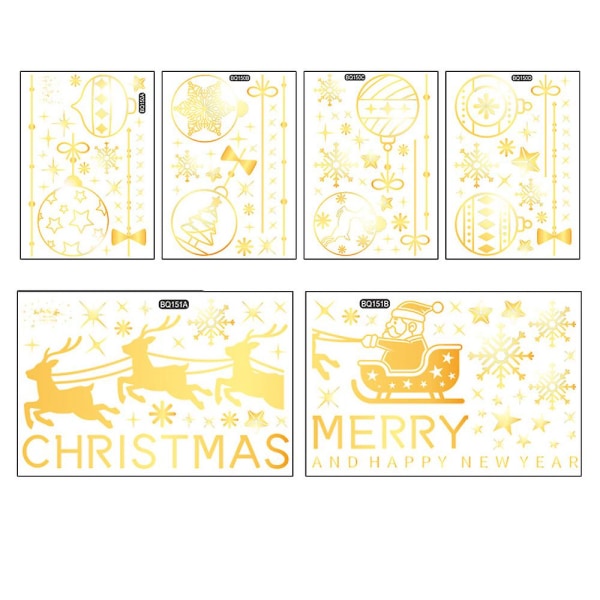 Christmas Window Clings, Ren Santa Claus Kikar Fönster Stickers