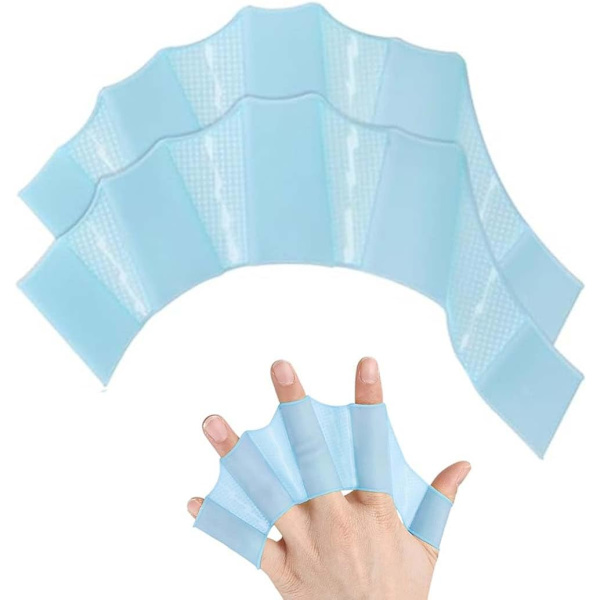 Par Simswimhandskar med Hög Elasticitet (Blå)