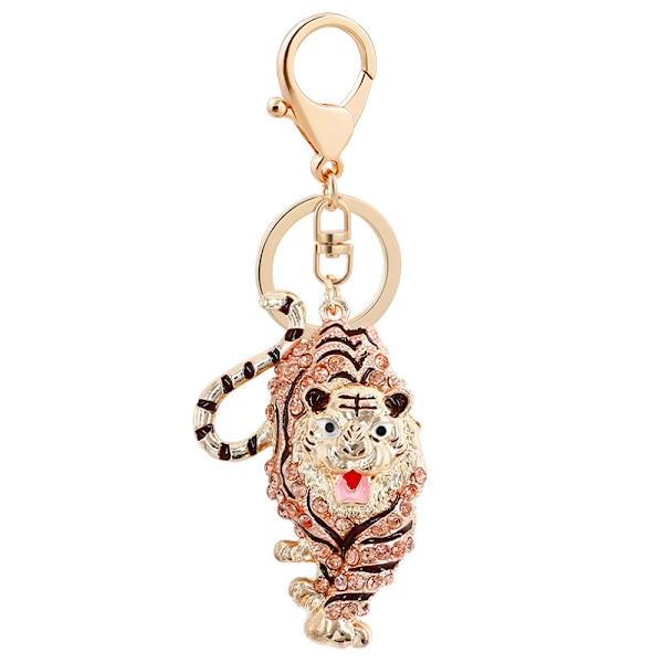 4 stk. Bling Tiger Taske Vedhæng Charm Nøglering Nøglekæde til Kvinder Pur