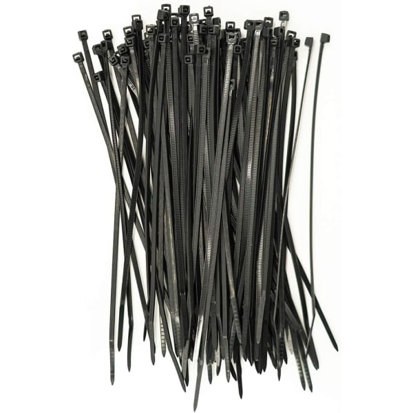 1000 st professionella kabelbindare 150 x 2,5 mm Svart Hög temperaturbeständig kabelbindare Handtag
