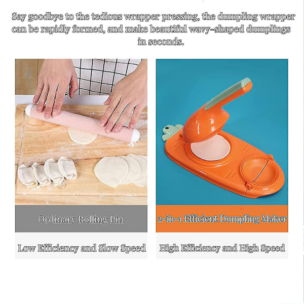2 i 1 Dumpling Maker, Køkken Diy Dumpling Maker, Dumpling Skin Maker Dum