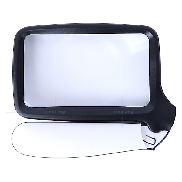 Suorakulmainen lukusuurennuslasi 5 LED-valolla, 2x suurennos