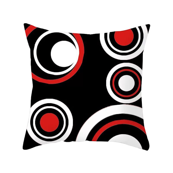 Set med 4 kuddfodral 45 x 45 Geometriskt mönster Soffa Fiske Plysch