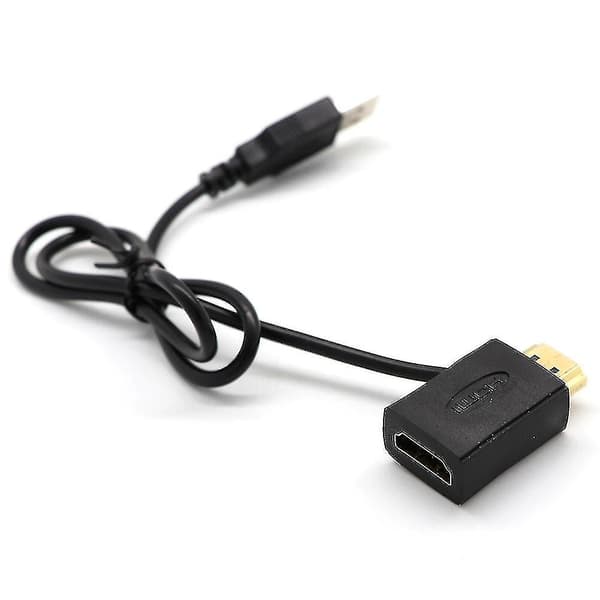 Hdmi han til hun-stik + Usb 2.0 opladerkabel-forlænger