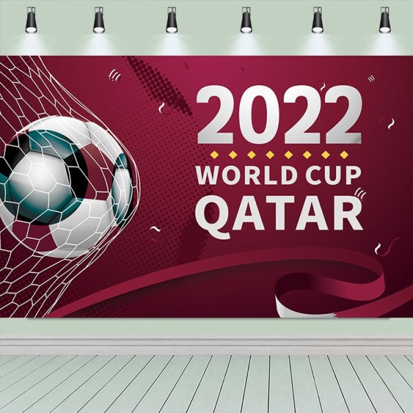 Qatar Fotball Banner 180*110cm 2022 VM Bakgrunnsbanner