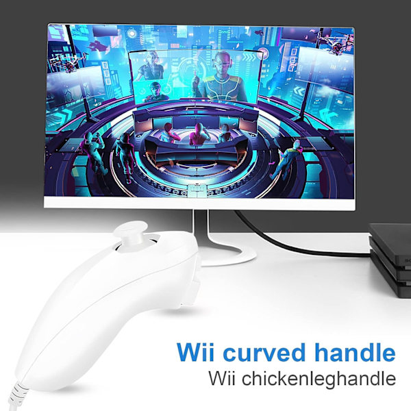 Nunchuk-kontroller, 2-pack Nunchuk-kontroller för Wii Remote Gam