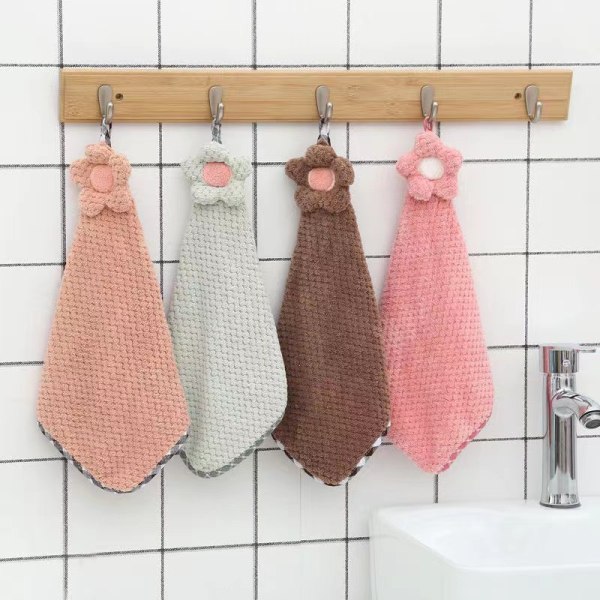 4st hängande handdukar för kök med slinga, handduk för badrum
