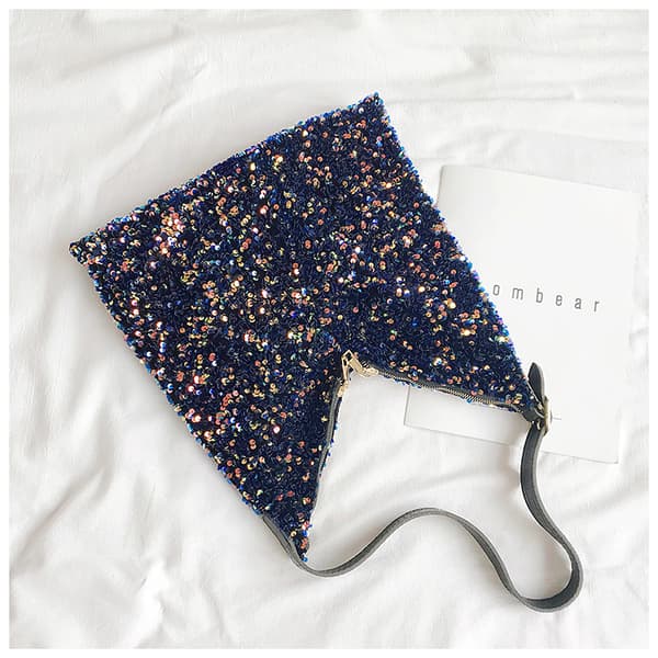 Kvinders Glitter Sequin Skuldertaske Piger Stor Kapacitet Glit