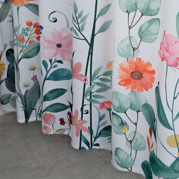 Akvarell Blomduschdraperi, Mögel- och Mögelbeständig Pol