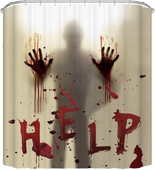 71 tum x 71 tum Halloween duschdraperi foder fönstergardiner,