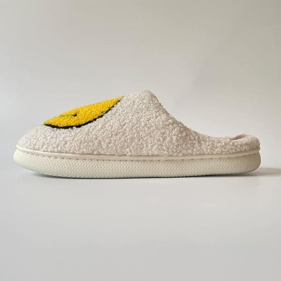 Smiley Face Tofflor Mjuka Bekväma Varma Unisex Slitstarka