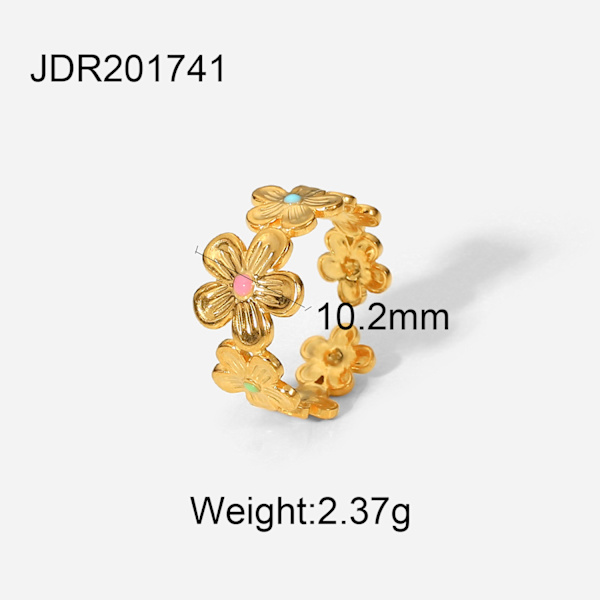 4 kpl   Sormuksia naisille 18K kultaa Minimalistinen Statement Sormus
