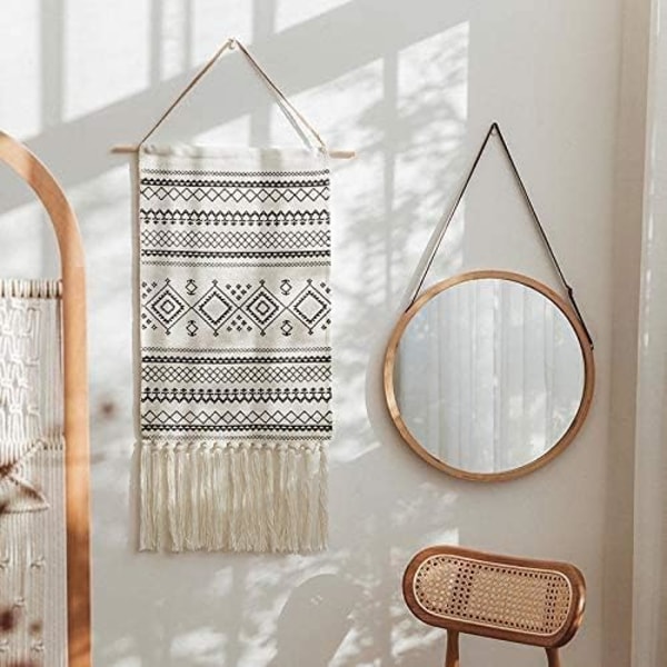 Bohemian Style Aztec Macrame Vegg Håndlaget Banner