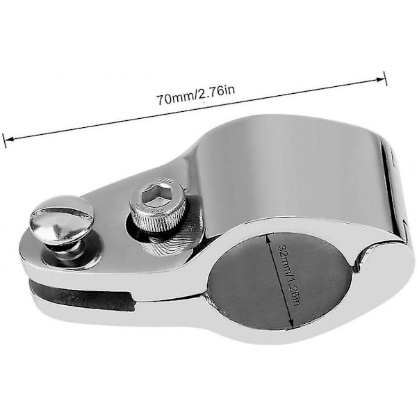 2 kpl 316 Ruostumattomasta Teräksestä Valmistettuja Marine-Putkiklemmareita Veneen Yläosan Saranoihin, Kynsiin, Liukukiskoihin, Kiinnitystarvikkeisiin (22 mm)