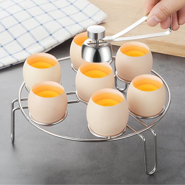 Egg Cutter Rustfritt Stål Egg Verktøy Eggeplomme Separator Egg Topper Rustfritt Stål Egg Shell Cutter for Hardkokte og Bløtkokte Egg, Egg Åpner for Hjem Kjøkken, Egg Cutter
