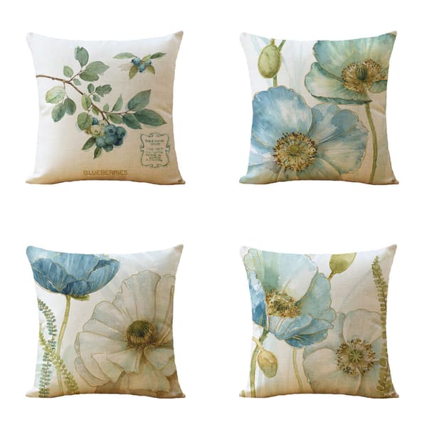 Set med 4 stycken kuddfodral 44 x 44 cm, Kuddfodral för soffa