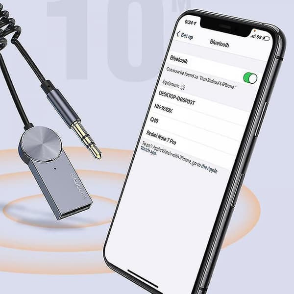 Aux Bluetooth Adapter Dongel Kabel För Bil 3.5mm Jack Aux Bluetooth 5.0 Re