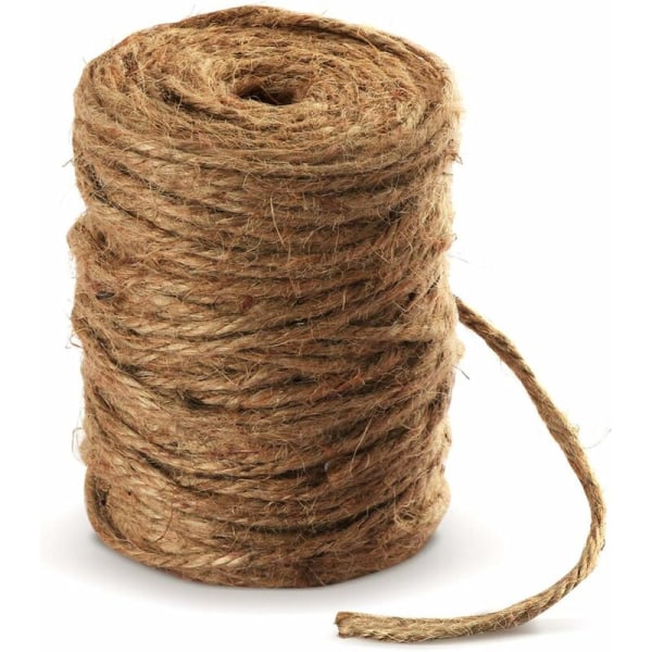 Tau 100M Hage Tau 4mm Jute Tau Naturlig Jute Håndverk Tau For Hjem Hage DIY