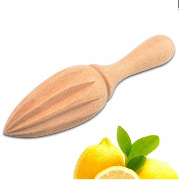 Trepresser i tre for sitron, manuell juicepresser, manuell juicepresser for appelsiner til hjemmebruk, rask, enkel og ren naturlig bøkeved fruktpresser