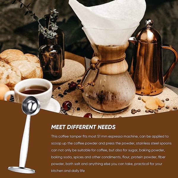2 st kaffeskedar i rostfritt stål espressomåttskedar kaffepress