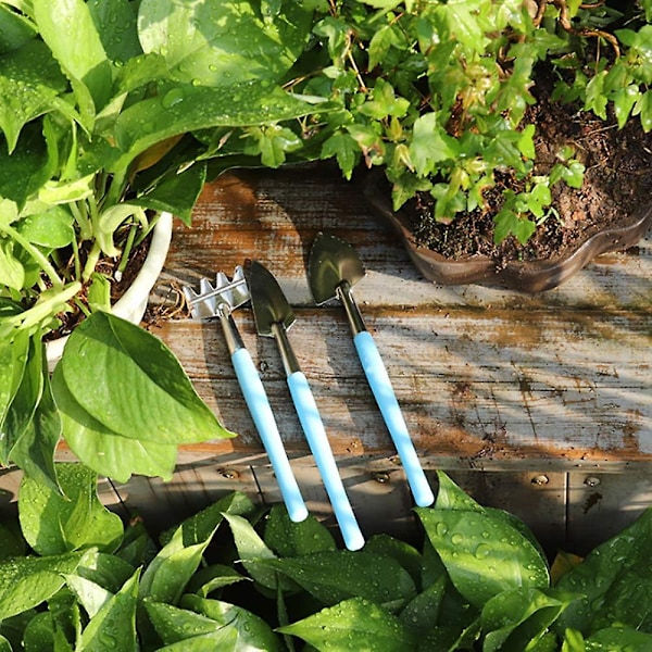 Mini hageverktøy, 6 stk mini hageverktøysett, håndspade spade rake hage