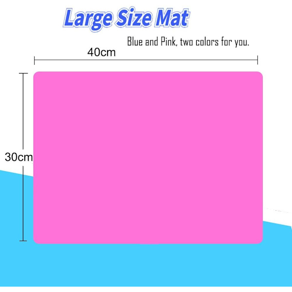 Silikon Epoxy Resin Matte 2 stk Store Non-stick Silikon Plasser Med Børster Silikon Resin Ark 30*40cm