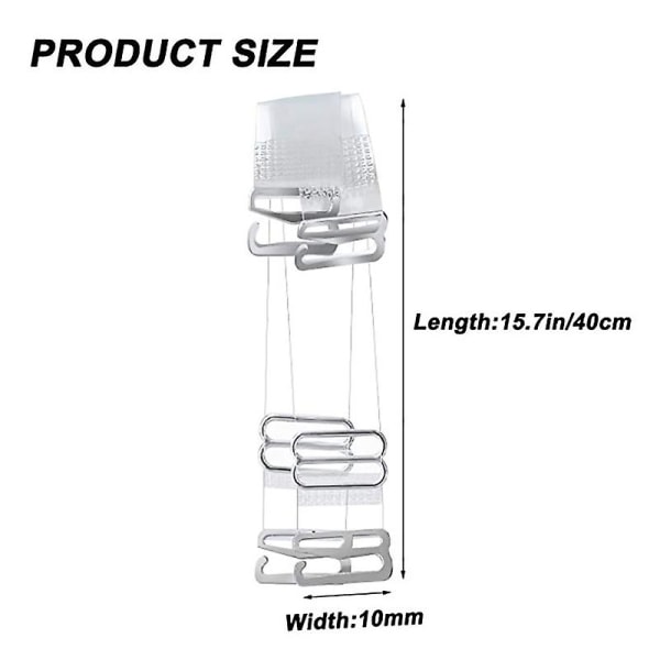 Usynlige gjennomsiktige BH-stropper Sklisikre justerbare BH-stropper, myke 3 par